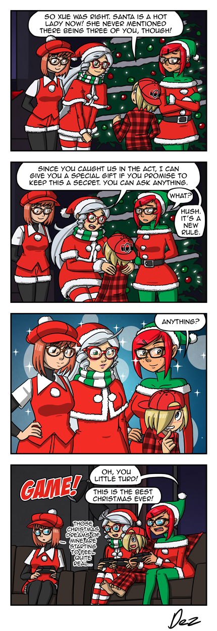 Who wouldn't want sexy christmas girls to play video games with you?